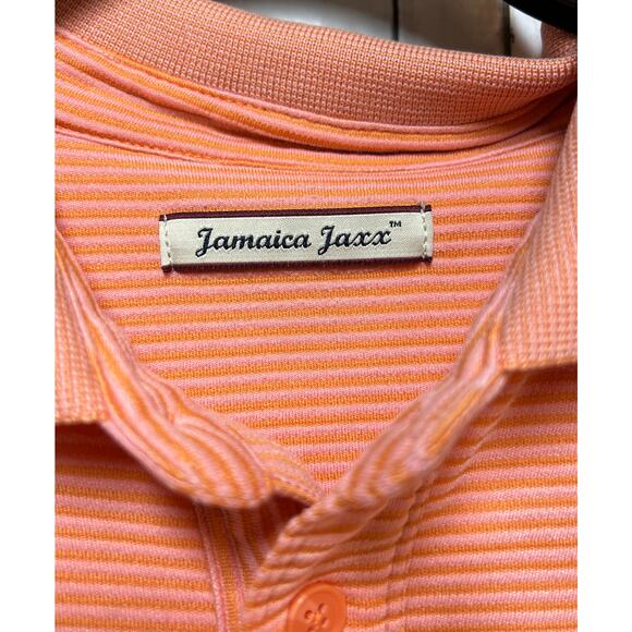 Jamaica Jaxx Men's Short Sleeve Orange Polo XLarge 3 button \\ - Picture 2 of 7